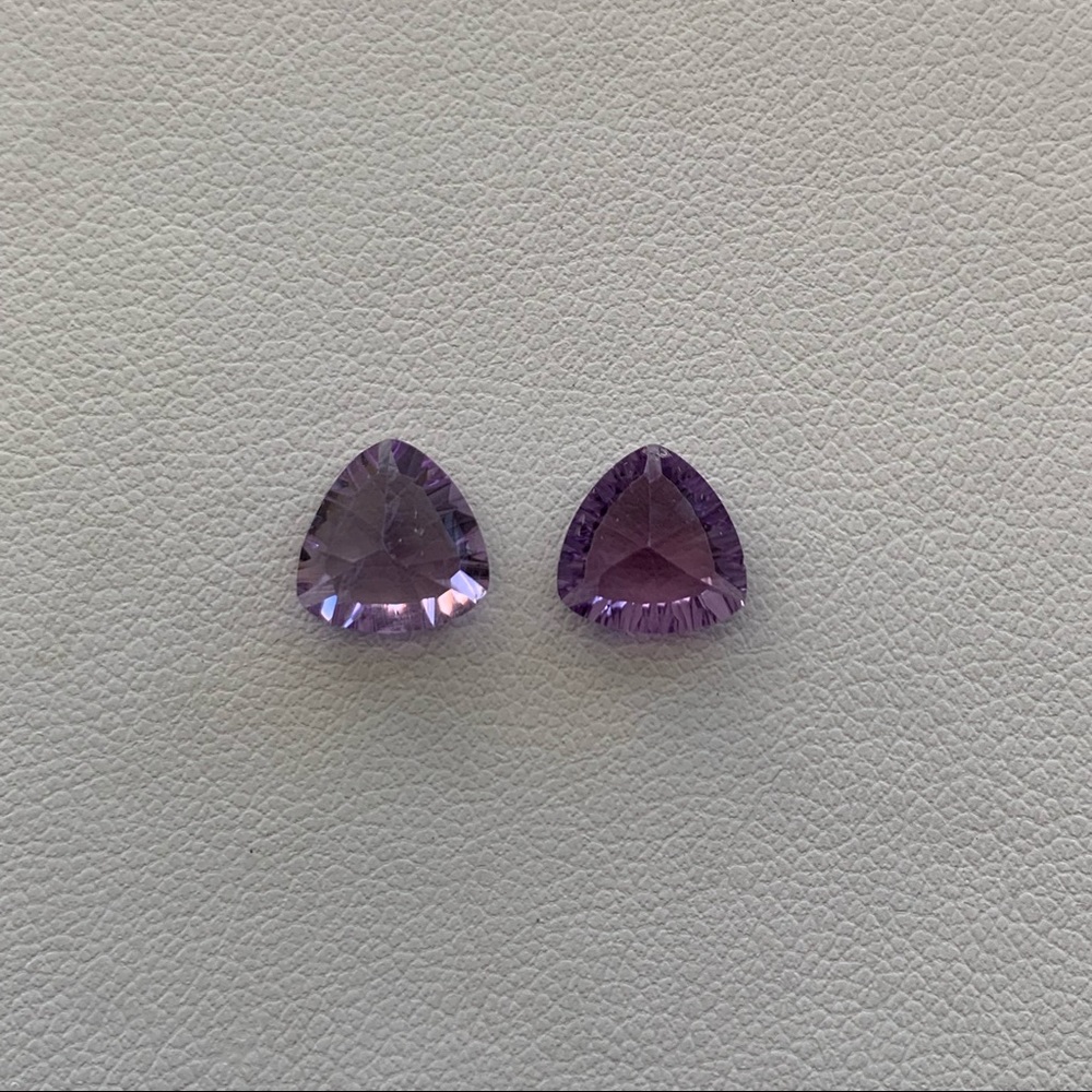 NWOT Genuine Amethyst Trillions - Picture 2 of 6